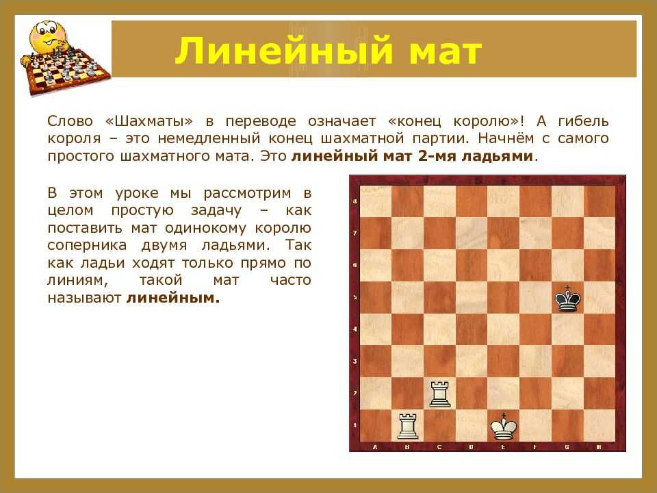 Мат двумя ладьями одинокому королю в шахматах