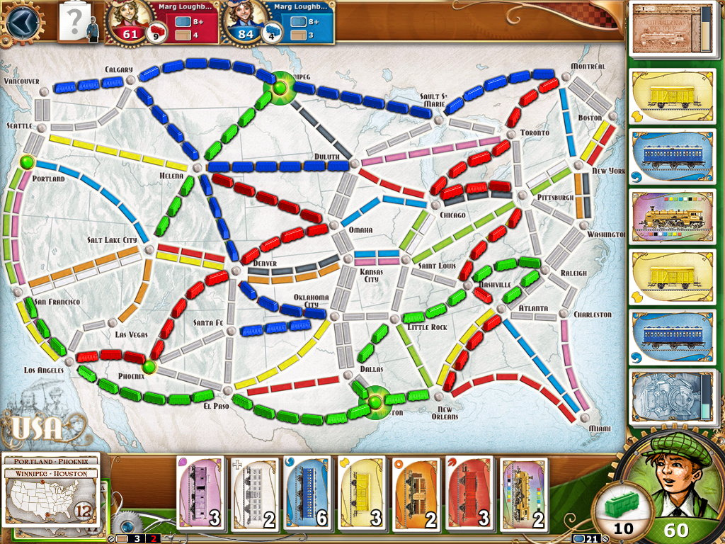Играем вместе. ticket to ride