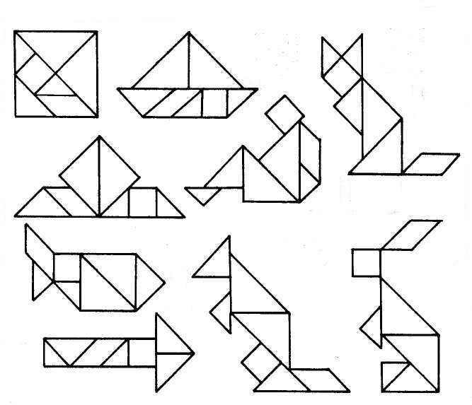 Танграм для детей 3 4 лет схемы