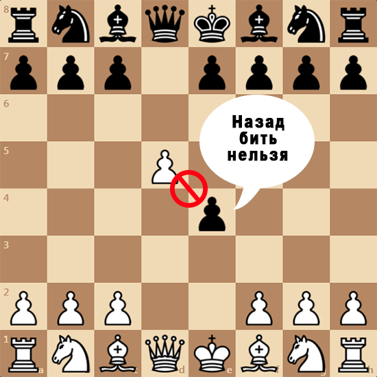 Можно рубить назад в шахматах