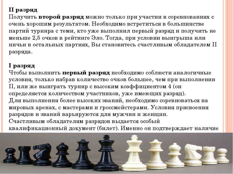 Как получить разряд по шахматам (юношеский, взрослый)